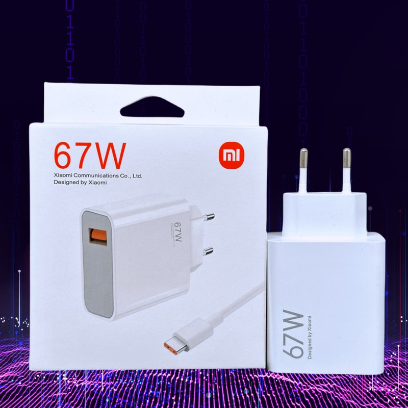 67W 6A Ultra Fast EU USB Charger For 13 14T 15 Redmi Note 10 11 12T 13 14 Pro POCO X6 F7 Type C Cable Turbo Quick Charger