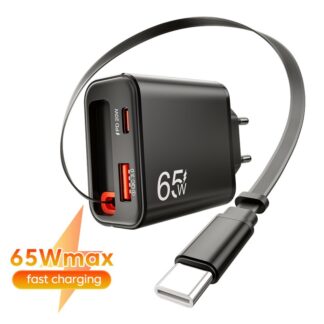 5 in 1 120W Car Charger Car Cigarette Adapter USB Type-C with Fast Charging Cable For IPhone