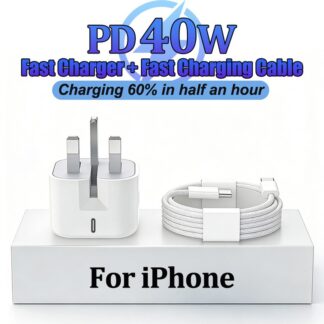 Tecno 33W Fast Charger with Genuine Type-C Cable for Quick Charging, Quick Charging Power Adapter with Adaptive Smart Charging