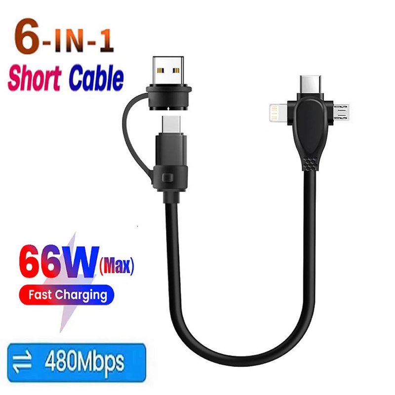 240W 4 in 1 Fast Charging Cable 6A USB Type C Quick Charger USB Cable for iPhone 15 14 13 iPad MacBook Xiaomi Samsung