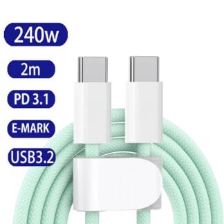 4-in-1 Mecha Fast Charging Cable 65W/27W | USB-A to Type-C, Type-C to Type-C, Lightning & Type-C Connectors | Flat Tangle-Free Braided Charging Cable for Android & iOS