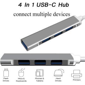 USB C Hub, 5-in-1 USB C to 4K HDMI,USB C Multiport Adapter with Ethernet Port, 100W Power Delivery PD Type C Charging Port, USB 3.0& 2.0 Ports Adapter