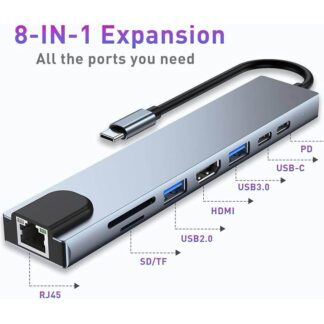 Type C USB 3.1 USB-C 4K HDMI USB 3.0 Adapter Cable 3 in 1 Hub For Mac book Gold