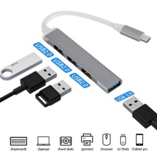 Type C 3 0 USB-C Hub Splitter 4 Port USB3.0/2.0 USB-C High Speed Data Transfer OTG For PC Computer Macbook Accessories