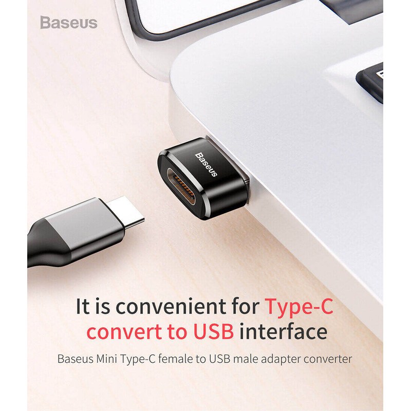 Baseus Mini 5A Type C Female to USB Male Adapter Converter Charger Plug USB TYPE C to USB CAAOTG-01