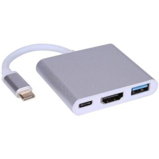USB Type C to HDMI Converter 3 in 1 Hub USB 3.1 to USB C 4K HD Adapter for MacBook