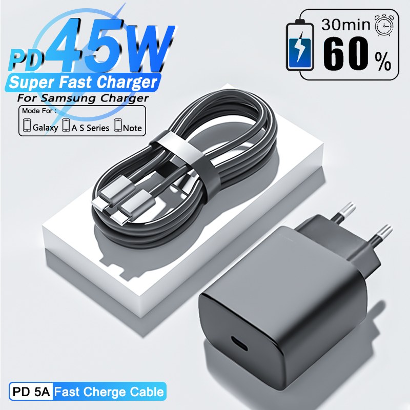 MST Fast Charger 45W with Type C & Micro USB Cable Bundle (VOOC DART WARP DASH Support)