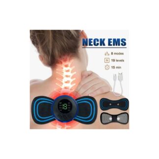 New Portable Mini Electric Neck Massager Back Body Portable With USB Charging Cable, EMS Electric Pulse Neck Massager Cervical Massage Patch Back Sticker Muscle Stimulator Portable
