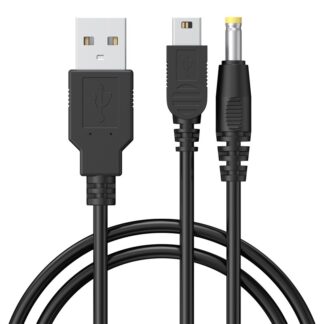 Mini 5Pin 2 in 1 USB Charging Cable For  PSP 1000 2000 3000 Charger 3.9ft/1.2m Data Cable Cord For PS3 Controller